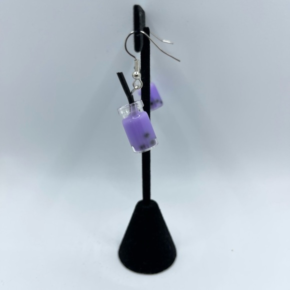 3 for $20 Purple Boba Tea Acrylic Dangle Earrings “You Pick 3” - Picture 4 of 6